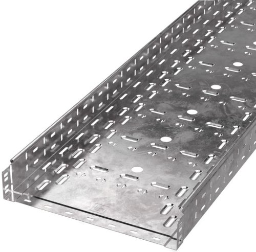 Лоток перфорированный Промрукав Стандарт 400х80х3000 сталь 1,0мм фото Лоток перфорированный Промрукав Стандарт 400х80х3000 сталь 1,0мм картинка